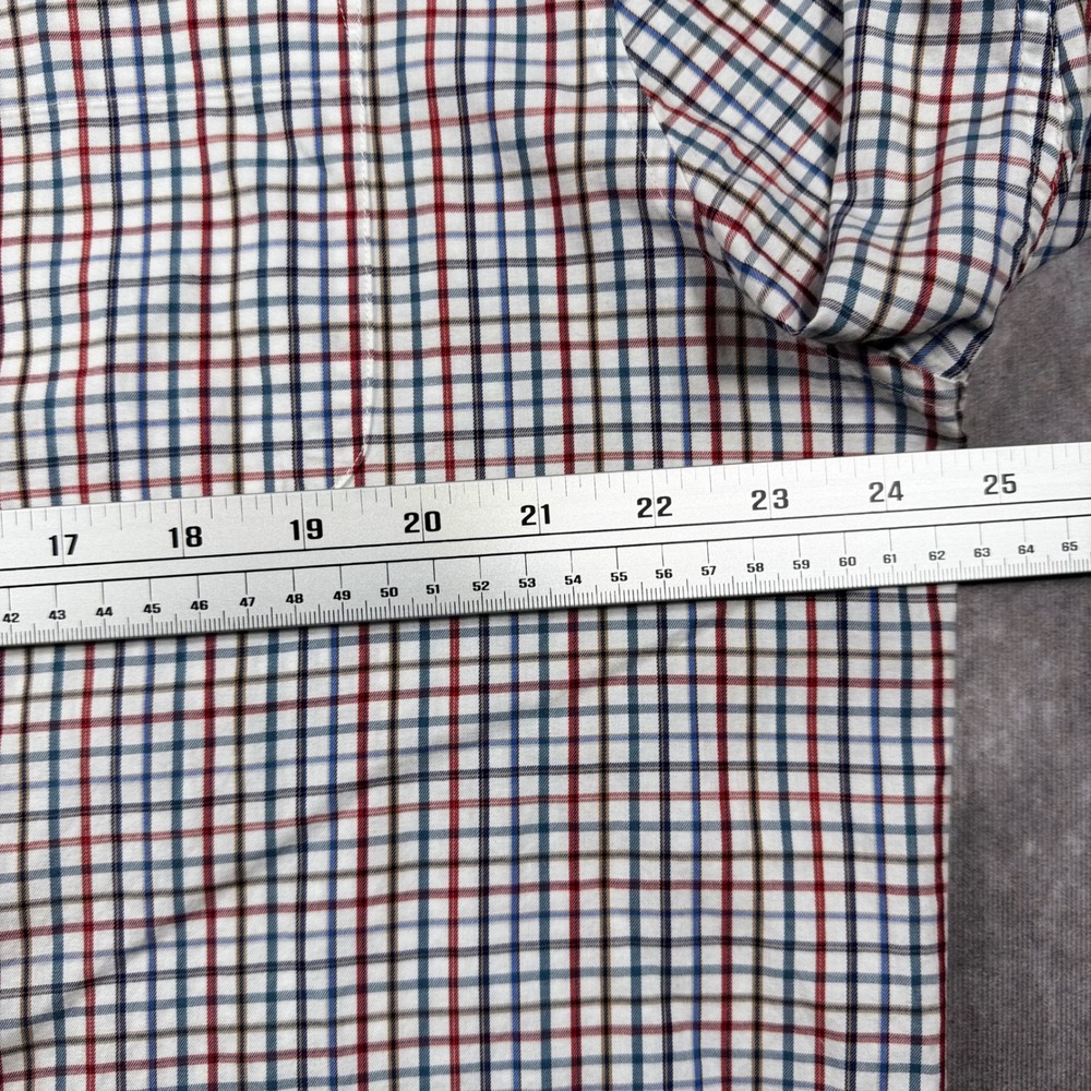 Johnnie-O Mens XL Button Down Shirt Multi Color Check Cotton Long Sleeve Logo - Picture 7 of 9